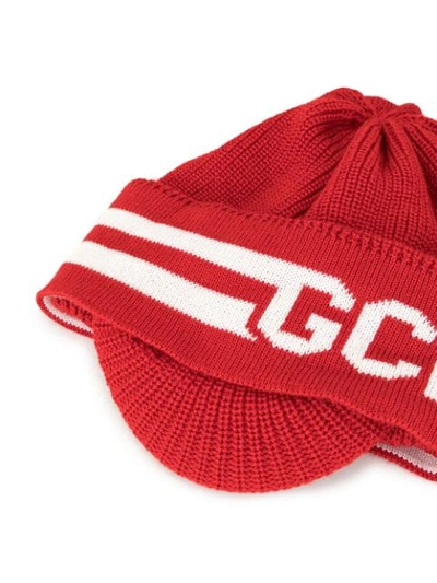 Shop Gcds Strickmütze Mit Logo In Red