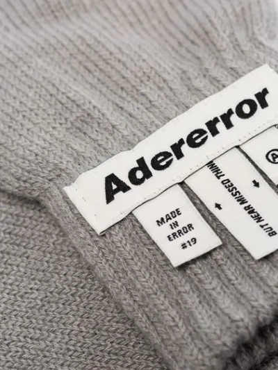 Shop Ader Error Logo Patch Gloves In Grey