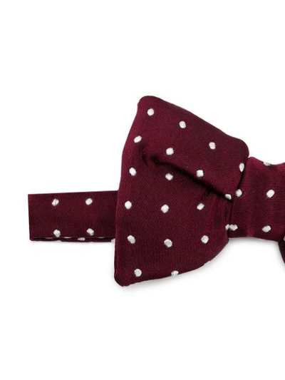 Shop Tom Ford Polka Dot Bow Tie In Red