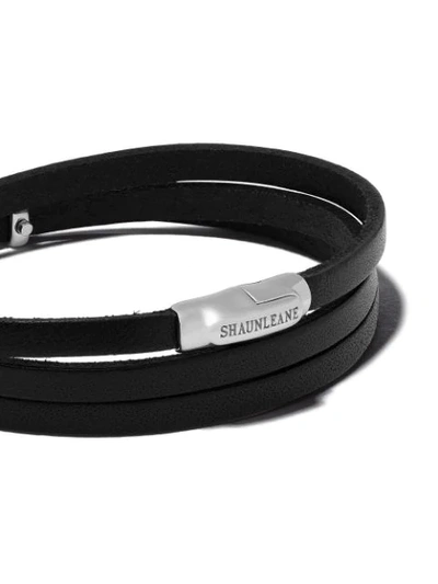 Shop Shaun Leane Arc Wrap Leather Bracelet In Sterling Silver