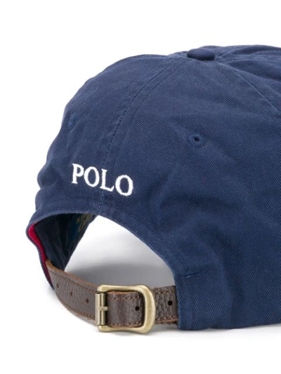 Shop Polo Ralph Lauren Logo Colour Block Cap In Black