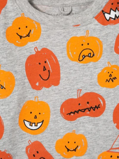 Shop Stella Mccartney Pumpkin-print T-shirt In Grey