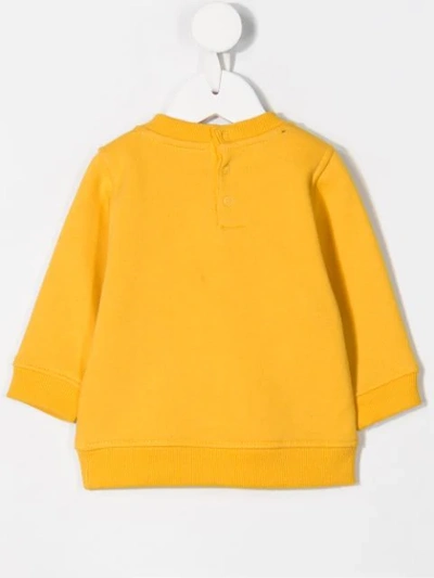 Shop Little Marc Jacobs Mr Marc Print Sweatshirt In Yellow