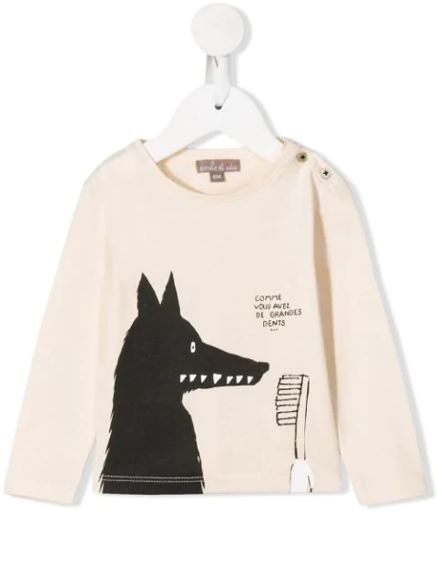 wolf print sweatshirt