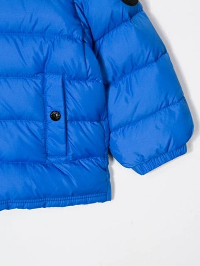 Shop Moncler Hooded Padded Jacket In Blue