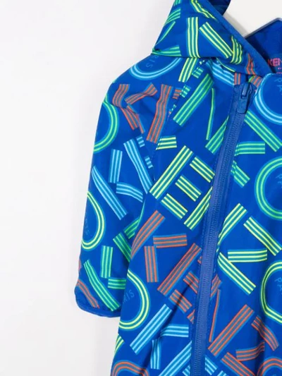 Shop Kenzo Logo Print Snowsuit In Blue