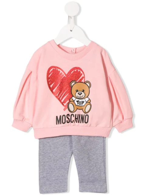 moschino baby teddy tracksuit