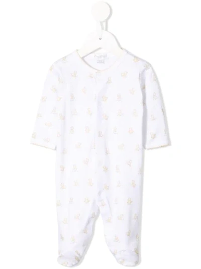 Kissy Kissy Hatchlings Footie Printed Overalls In White