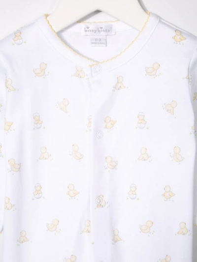 Kissy Kissy Hatchlings Footie Printed Overalls In White