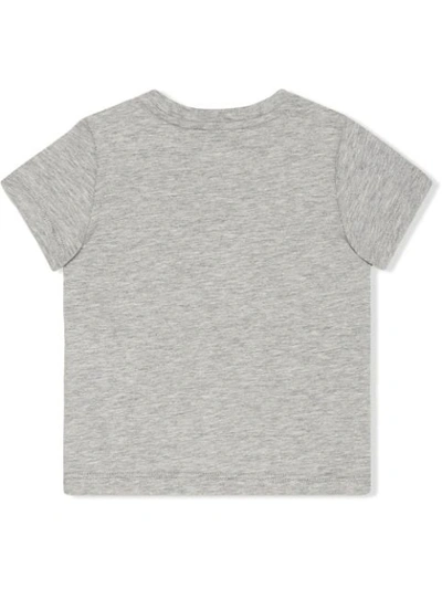 Shop Gucci Baby T-shirt With Tiger Print In Grey