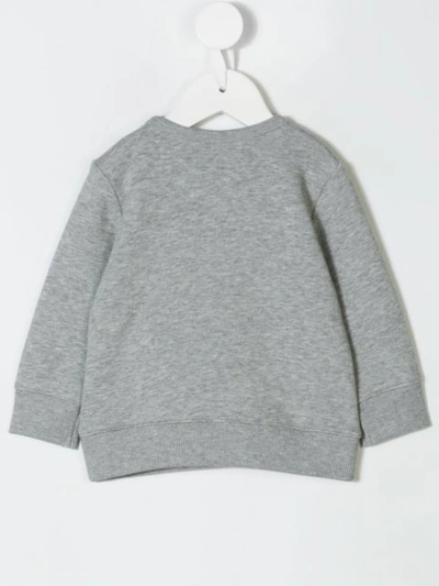 Gucci Grey Logo-print Cotton Sweatshirt 3-36 Months 9-12 Months In Grey
