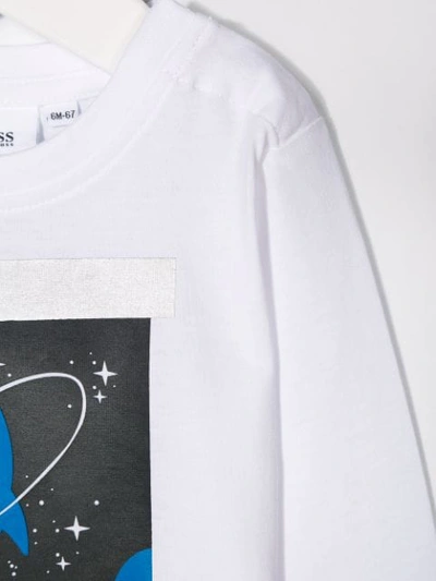 Shop Hugo Boss T-shirt Mit Raketen-print In White