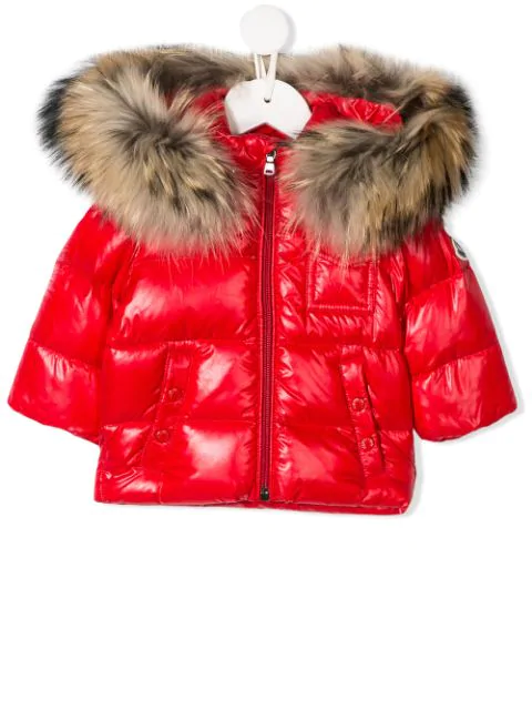 moncler red padded jacket