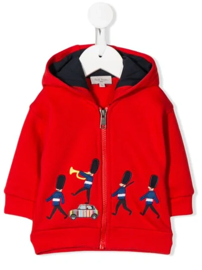Shop Paul Smith Junior London Guards Hoodie In Red
