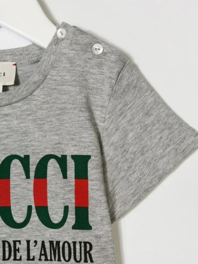 Shop Gucci La Maison De L'amour Printed T-shirt In Grey