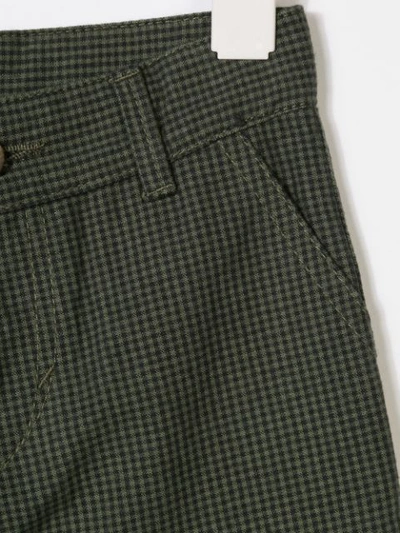 Shop Knot Island Check Trousers In Green
