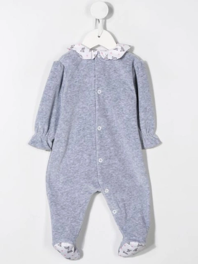 Siola Ruffled Collar Romper In Grey