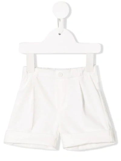 Shop Il Gufo Elasticated Shorts In White