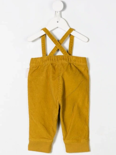 Shop Tiny Cottons Corduroy Dungarees In Yellow