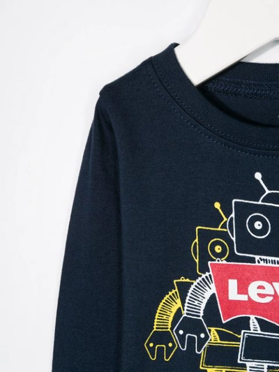 Levi's Robot Print Sweatshirt In Blue
