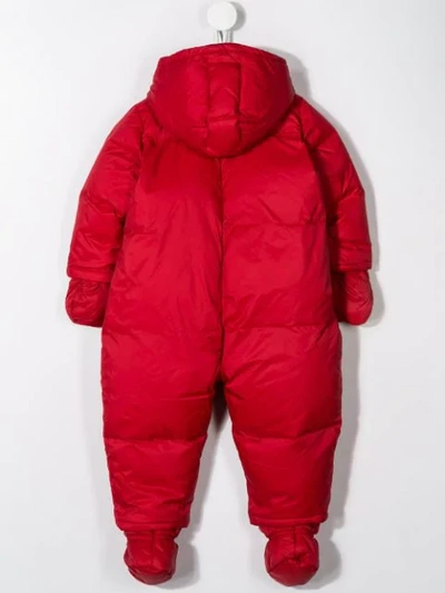 Shop Emporio Armani Padded Down Coat In Red