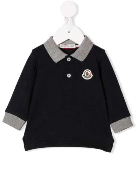baby moncler long sleeve polo