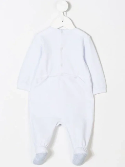 Shop Baby Dior Quilted Pajamas In Blue