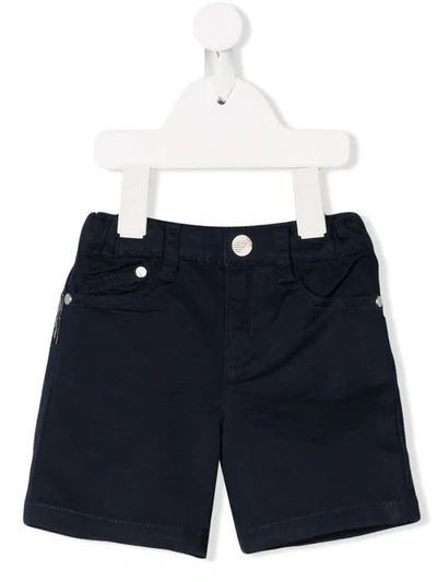 Shop Emporio Armani Chino Shorts In Blue