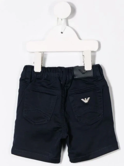 Shop Emporio Armani Chino Shorts In Blue