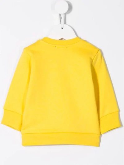 Shop Diesel Logo Print Sweatshirt In Yellow