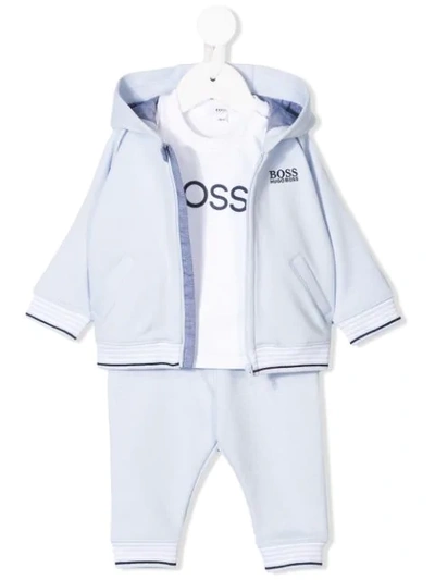Hugo Boss Babies' Logo Print Tracksuit In Blue | ModeSens