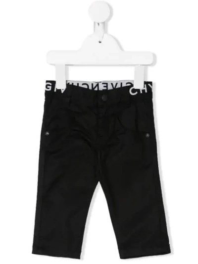 Shop Givenchy Logo Embroidered Jeans In Black