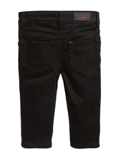 Shop Burberry Skinny Fit Stretch Denim Jeans In Black