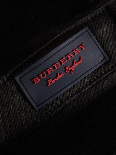 Shop Burberry Skinny Fit Stretch Denim Jeans In Black