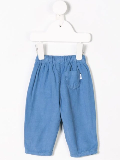 Shop Knot Denim Trousers In Blue