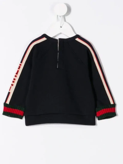 Shop Gucci Side Panelled Sweatshirt In Blue