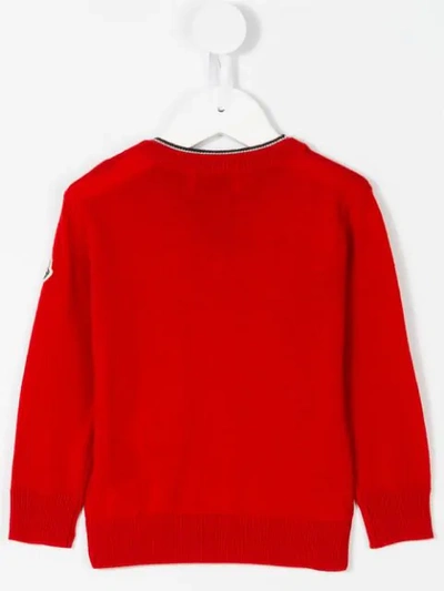 Shop Moncler Pullover Im Lagen-look In Red