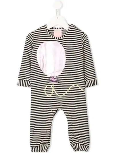 Shop Wauw Capow By Bangbang Party Party Striped Pajamas In Black