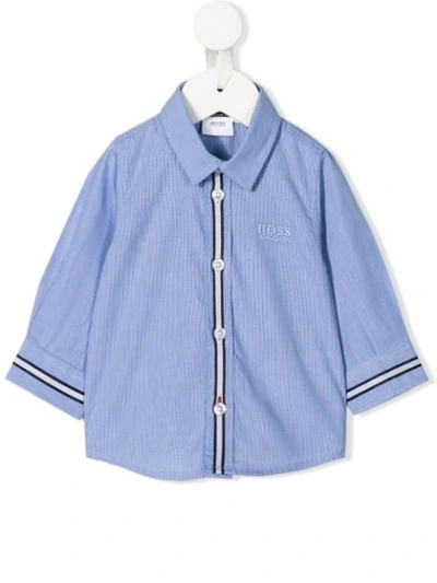 Shop Hugo Boss Checked Shirt In Blue