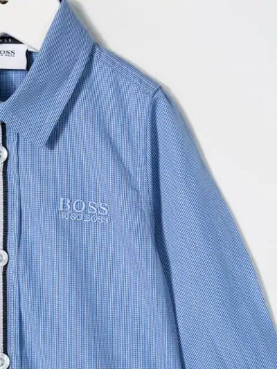 Shop Hugo Boss Checked Shirt In Blue