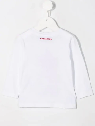 Shop Dsquared2 Maple Leaf Sweatshirt In White
