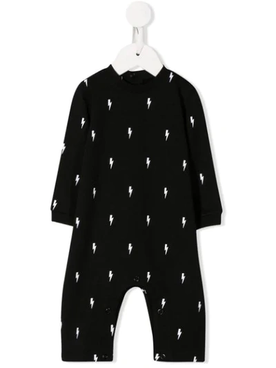 Neil Barrett Lightning Bolt Romper In Black