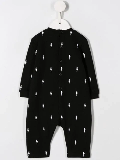 Neil Barrett Lightning Bolt Romper In Black
