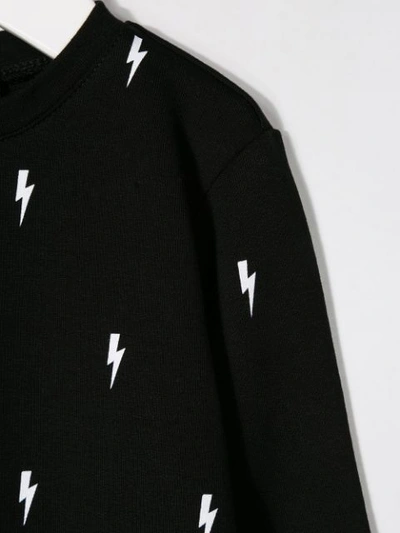 Neil Barrett Lightning Bolt Romper In Black