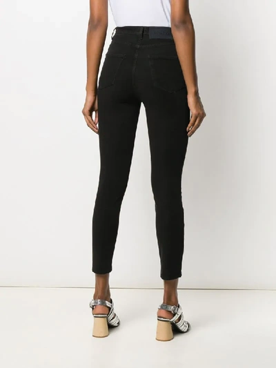 Shop Pinko Cropped Skinny Jeans In Black