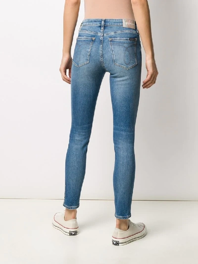 Shop Calvin Klein Jeans Est.1978 Faded Skinny Jeans In Blue