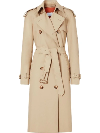 Shop Burberry Monogram-lined Trench Coat In Neutrals