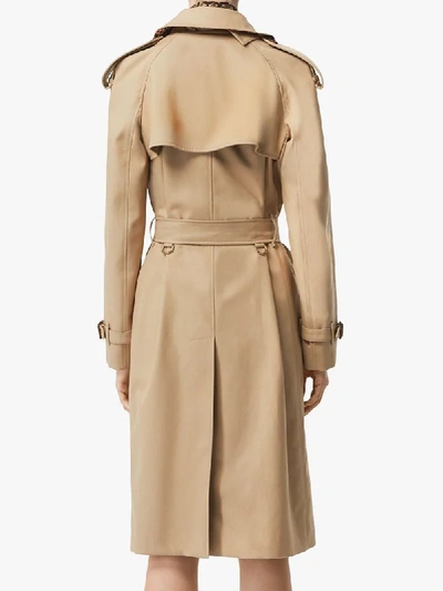 Shop Burberry Monogram-lined Trench Coat In Neutrals