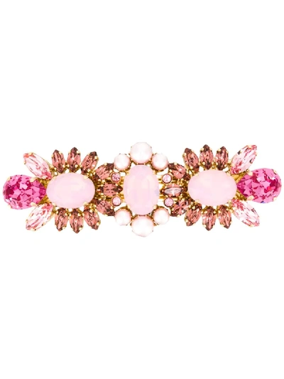 Shop Dolce & Gabbana Embellished Hair Clip In Pink
