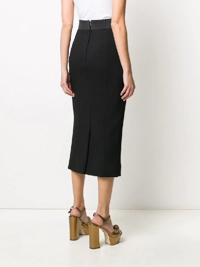 Shop Dolce & Gabbana Stretch Pencil Skirt In Black
